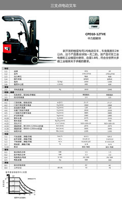 叉车-厂家直销 三支点全电动电瓶叉车 楼层专用1吨电动叉车(图)-叉车尽在阿里巴.